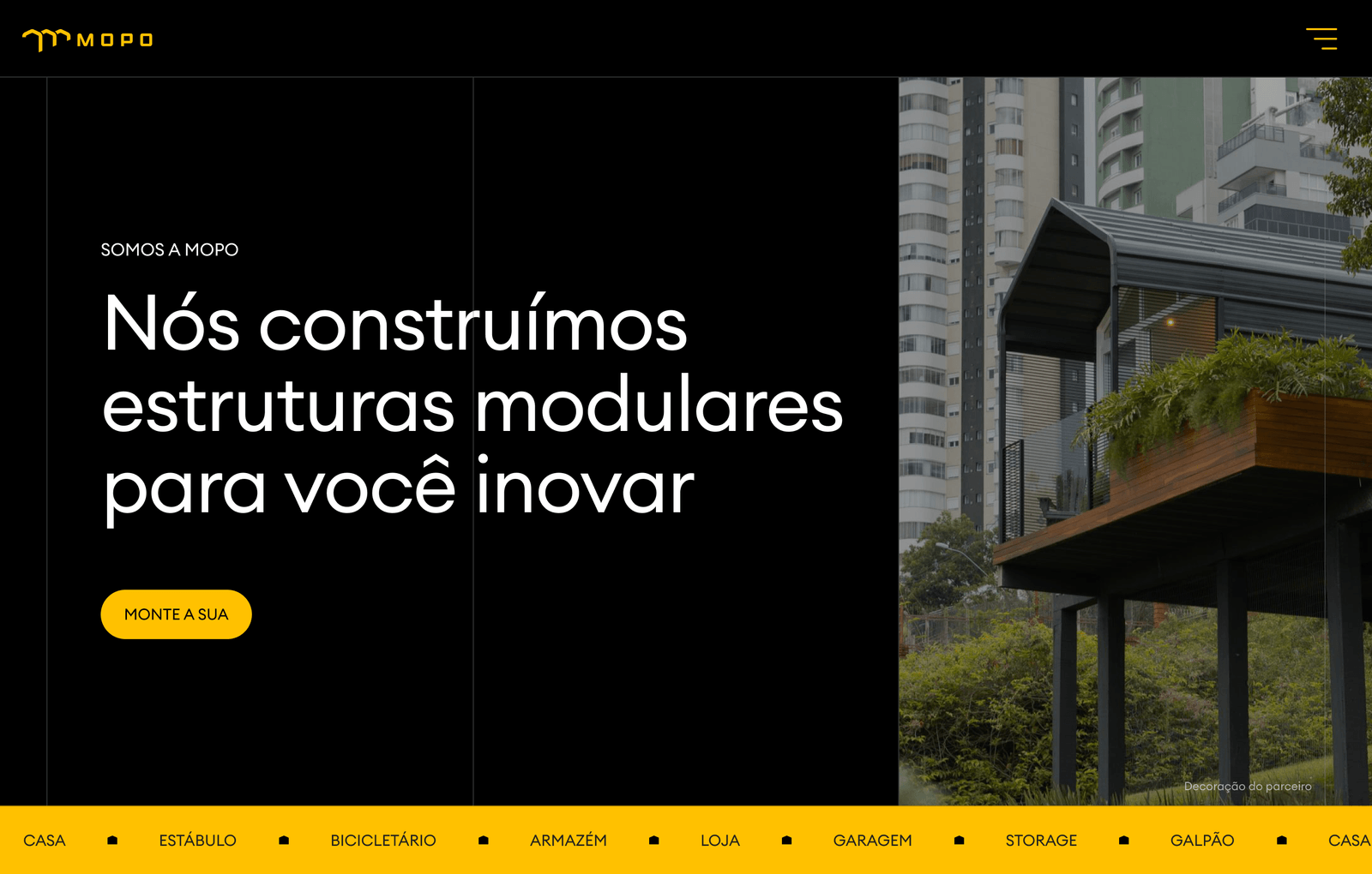 An image of the Mopo - Modular Structures project.